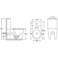 Унитаз компакт Ceruttispa Sella MB CT9865 Черный матовый с бачком и сиденьем Микролифт — фото 11, Напольные унитазы