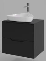 Товар: Тумба с раковиной Orange Line 60 Li-60TubMDF+B07-500W подвесная Черная матовая - фото 2 Тумба с раковиной Orange Line 60 Li-60TubMDF+B07-500W подвесная Черная матовая — фото 2, Тумбы с раковиной