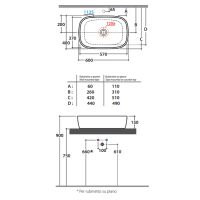 Раковина-чаша Globo Genesis 60 GE045.BI*0 Белая — фото 3, Раковины