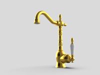 Товар: Смеситель для раковины GPD Retro Colored MTL180-A Золото - фото 2 Смеситель для раковины GPD Retro Colored MTL180-A Золото — фото 2, Смесители