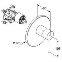 Смеситель для душа Kludi Bozz 386553976 Черный — фото 2, Смеситель для душа