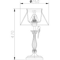 Настольная лампа Maytoni Elegant Bird ARM013-11-W Льняная Белый антик — фото 5, Настольные лампы