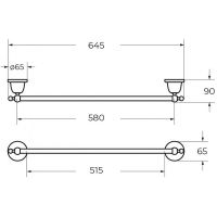 Товар: Полотенцедержатель Art&Max Felicia AM-F-5509-Cr Хром - фото 2 Полотенцедержатель Art&Max Felicia AM-F-5509-Cr Хром — фото 2, Полотенцедержатели