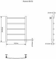 Товар: Электрический полотенцесушитель Aquanet Romeo 60х50 R 281986 Хром - фото 2 Электрический полотенцесушитель Aquanet Romeo 60х50 R 281986 Хром — фото 2, Электрические полотенцесушители