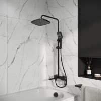 Душевая система Grossman Pragma 500.K35.03.210 Черная матовая — фото 6, Душевые стойки