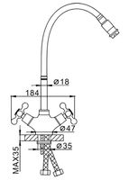 Товар: Смеситель для кухни Frap H19-4 F4319-4 Бронза - фото 9 Смеситель для кухни Frap H19-4 F4319-4 Бронза — фото 9, Смесители для кухни