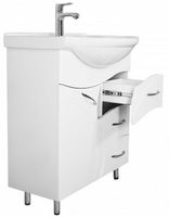 Тумба под раковину Style Line Амелия 75 ЛС-00002281 Белый глянец — фото 3, Тумбы под раковину