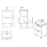 Товар: Тумба с раковиной Cersanit Melar 50 64761 Белая - фото 10 Тумба с раковиной Cersanit Melar 50 64761 Белая — фото 10, Мебель для ванной