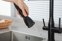 Смеситель для кухни Gappo G4399-76 Черный матовый — фото 14, Смесители для кухни