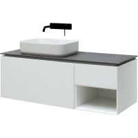 Тумба под раковину Allen Brau Infinity 120 L 1.21006.WM подвесная Белая матовая — фото 3, Мебель для ванной