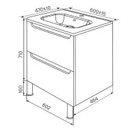 Тумба с раковиной Iddis Edifice 60 EDI60WFi95K Белая — фото 10, Тумбы с раковиной