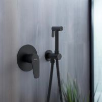 Гигиенический душ со смесителем Aquatek Бетта Черный матовый арт-AQ1119MB — фото 4, Гигиенические души