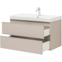 Тумба под раковину Aquanet Вега 90 329586 подвесная Бежевая — фото 16, Тумбы под раковину