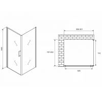 Товар: Душевой уголок Abber Sonnenstrand 90х80 AG04090M-S80M профиль Хром стекло матовое - фото 4 Душевой уголок Abber Sonnenstrand 90х80 AG04090M-S80M профиль Хром стекло матовое — фото 4, Прямоугольные душевые уголки
