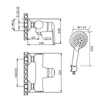Товар: Смеситель для душа Orange Tony M54-320ni Никель - фото 4 Смеситель для душа Orange Tony M54-320ni Никель — фото 4, Смесители