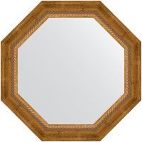 Товар: Зеркало Evoform Octagon 58х58 BY 7316 в багетной раме - Состаренная бронза с плетением 70 мм - фото 1 Зеркало Evoform Octagon 58х58 BY 7316 в багетной раме - Состаренная бронза с плетением 70 мм — фото 1, Мебель для ванной