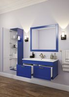 Товар: Тумба с раковиной Sanflor Ванесса 95 С15330 подвесная Индиго - фото 4 Тумба с раковиной Sanflor Ванесса 95 С15330 подвесная Индиго — фото 4, Мебель для ванной