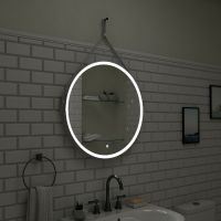 Зеркало Art&Max Milan AM-Mil-800-DS-F с подсветкой с сенсорным выключателем Белое — фото 5, Мебель для ванной