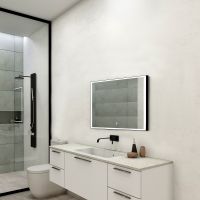 Товар: Зеркало Art&Max Arezzo AM-Are-1000-800-DS-FC-H-Nero с подсветкой с сенсорным выключателем Черное - фото 3 Зеркало Art&Max Arezzo AM-Are-1000-800-DS-FC-H-Nero с подсветкой с сенсорным выключателем Черное — фото 3, Мебель для ванной