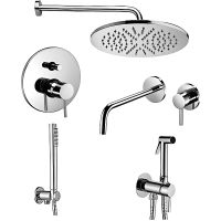 Комплект смесителей Paffoni Light KITZLIG015CR006 Хром — фото 1, Готовые комплекты для ванной комнаты