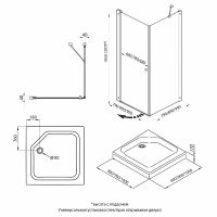 Товар: Душевой уголок Triton Форта-Хром 90х90 профиль Хром стекло прозрачное арт-Щ0000053344 - фото 13 Душевой уголок Triton Форта-Хром 90х90 профиль Хром стекло прозрачное арт-Щ0000053344 — фото 13, Квадратные душевые уголки