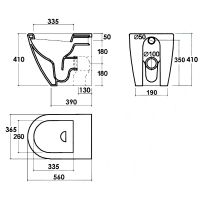 Унитаз beWash Aldo BKFSR001565 приставной с сиденьем Микролифт — фото 11, Унитазы