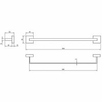 Полотенцедержатель Cezares Prizma PRIZMA-TH06-03/24 Золото 24 карат — фото 2, Полотенцедержатели