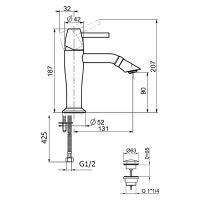 Смеситель для раковины Webert Opera moderna OE830102015 Хром — фото 3, Смесители