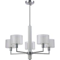 Люстра Crystal Lux Maestro SP-PL5 Chrome Прозрачная Белая Хром — фото 1, Люстры