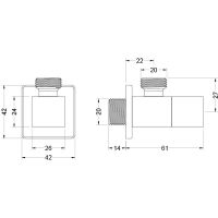 Товар: Запорный вентиль Aquatek AQ2453MB угловой Черный матовый - фото 2 Запорный вентиль Aquatek AQ2453MB угловой Черный матовый — фото 2, Комплектующие для душевого оборудования