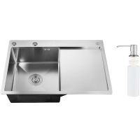 Кухонная мойка Ростовская Мануфактура Сантехники 78 MRK-7851L Нержавеющая сталь — фото 3, Кухонные мойки