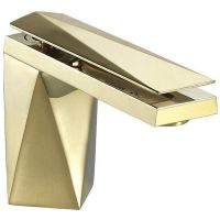 Смеситель для раковины Bravat Diamond F118102G-1-ENG Золото — фото 1, Смесители для раковины