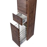 Шкаф пенал Style Line Атлантика 35 L Люкс Plus СС-00002222 с бельевой корзиной Старое дерево — фото 4, Мебель для ванной