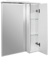 Зеркало со шкафом Mixline Альфа 61 R 529002 с подсветкой Белое — фото 3, Мебель для ванной
