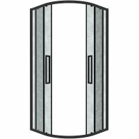 Душевой уголок Grossman Cosmo 100х100 301.K33.02.1010.21.02 профиль Черный матовый стекло шиншилла — фото 10, Душевые уголки четверть круга