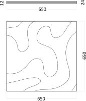 Гипсовая 3д панель Artpole Foggy 1 D-0004-1 650x650 мм — фото 8, Гипсовые 3Д панели