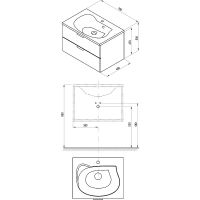 Тумба под раковину Ravak Rosa II 76 X000001495 подвесная Белая глянцевая — фото 7, Тумбы под раковину