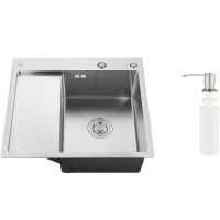 Кухонная мойка Ростовская Мануфактура Сантехники 58 MRK-5851R Нержавеющая сталь — фото 4, Кухонные мойки