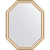 Зеркало Evoform Octagon 71х91 BY 7052 в багетной раме - Золотые бусы на серебре 60 мм — фото 1, Мебель для ванной