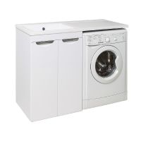 Тумба под раковину Runo Лира 120 УТ000003443 Белая — фото 3, Тумбы под раковину