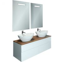 Товар: Тумба с раковиной Orange Otto 130 Ot-130TuWOOD+G56 Белая - фото 2 Тумба с раковиной Orange Otto 130 Ot-130TuWOOD+G56 Белая — фото 2, Тумбы с раковиной