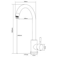 Товар: Смеситель для кухни Orange Steel M99-009b Черный матовый - фото 6 Смеситель для кухни Orange Steel M99-009b Черный матовый — фото 6, Смесители
