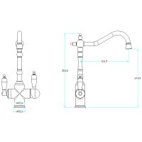 Товар: Смеситель для кухни Boheme Tradizionale Oro 112-BSW Золото - фото 2 Смеситель для кухни Boheme Tradizionale Oro 112-BSW Золото — фото 2, Смесители