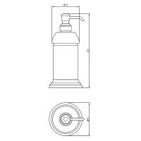 Дозатор для жидкого мыла Migliore Mirella 17166 Бронза — фото 3, Дозаторы