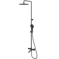 Душевая система Whitecross Y black Y1234TOPBL с термостатом Черный матовый — фото 1, Душевое оборудование. Душевая программа