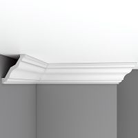 Товар: Карниз гибкий Decomaster 2400x95x80 мм арт-96625 FL - фото 1 Карниз гибкий Decomaster 2400x95x80 мм арт-96625 FL — фото 1, Карнизы