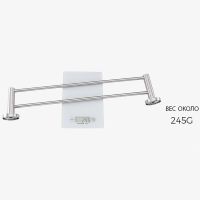 Полотенцедержатель Frap F301 F30109 двойной Сатин — фото 7, Полотенцедержатели