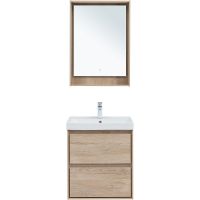 Тумба под раковину Aquanet Милан 60 336382 подвесная Дуб светлый — фото 10, Мебель для ванной