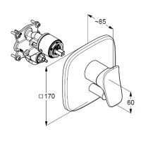 Смеситель для душа Kludi Ambienta 536500575 Хром — фото 3, Смеситель для душа