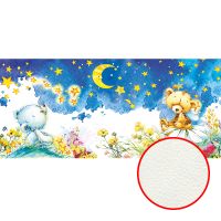 Фреска детская Ortograf Для малышей 5700 Фактура флок FLK Флизелин (6*2,7) Синий/Разноцветный, Животные/Мультимедия — фото 1, Фрески